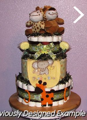 Safari-Diaper-Cake (3).JPG - Safari Diaper Cake